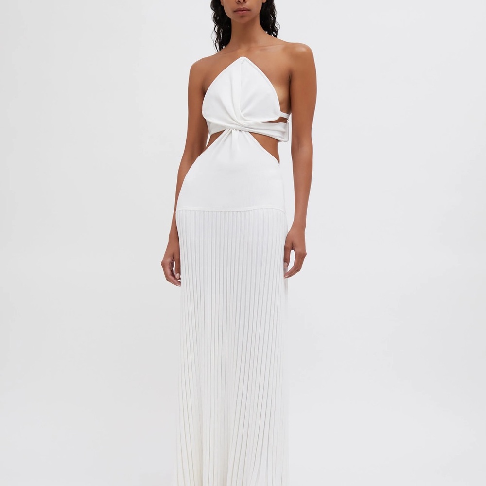 Christopher Esber Ore Pierced Spear Knit Dress